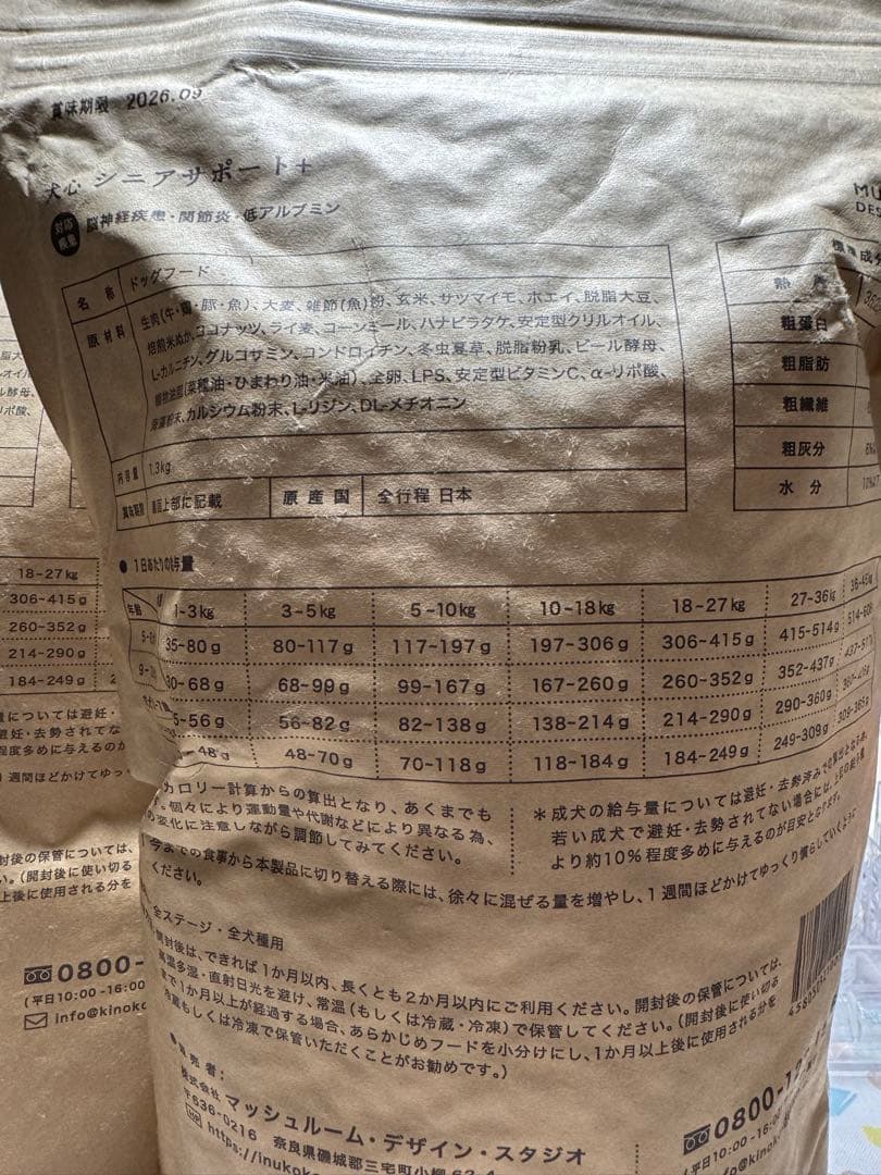 犬心 シニアサポート+ ドライフード×5袋