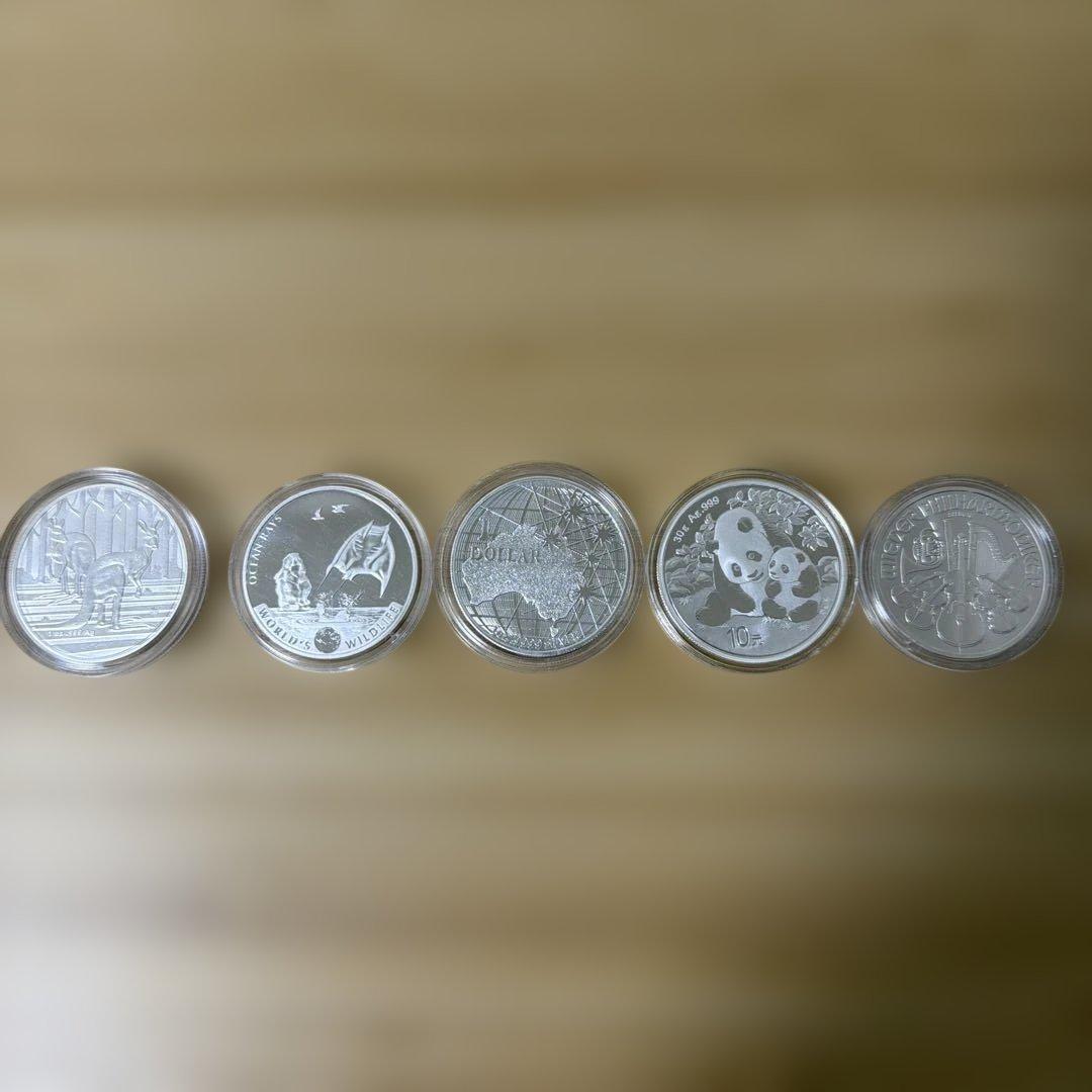 1オンス銀貨　銀貨 5枚セット 歴史・宇宙モチーフ