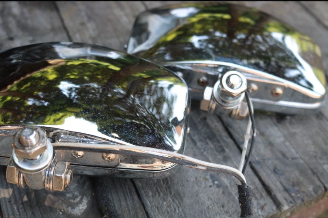 スクエア　ヘッドライト　2連　チョッパースタイル　カスタムバイク　単品でもOK