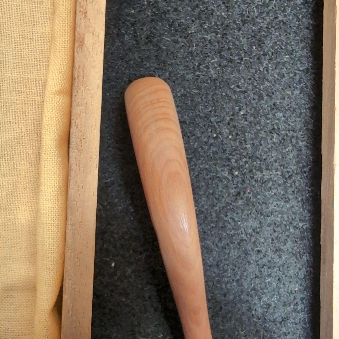 【銘木一位】木製 茶杓 銘品　桐箱入り　木目の美しい　極上品