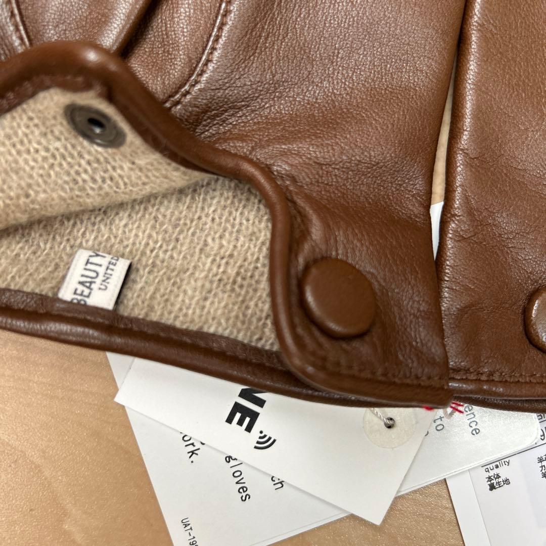 新品　レザー グローブ タッチスクリーン対応　定価15950円　ブラウン