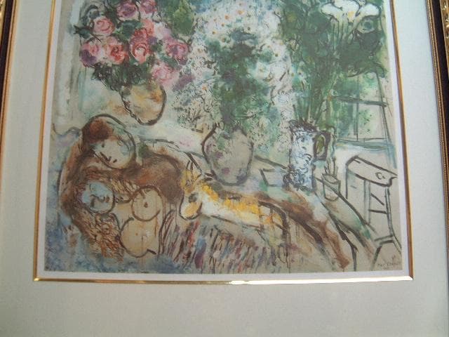 ORANGE！！！　大判！シャガール：リトグラフ「白い窓」