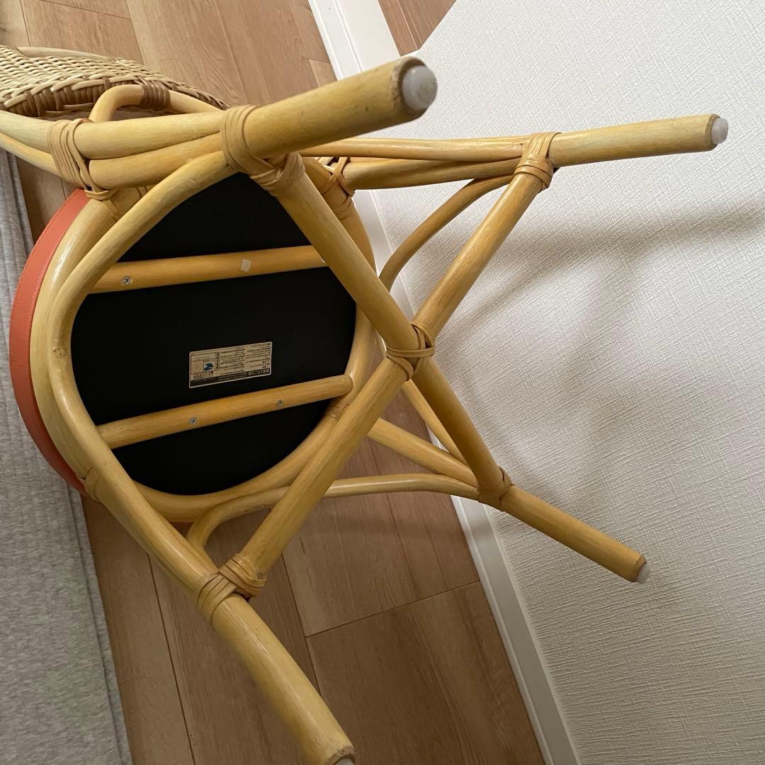 【美品】軽くて丈夫　ラタンチェア　　椅子　2脚セット