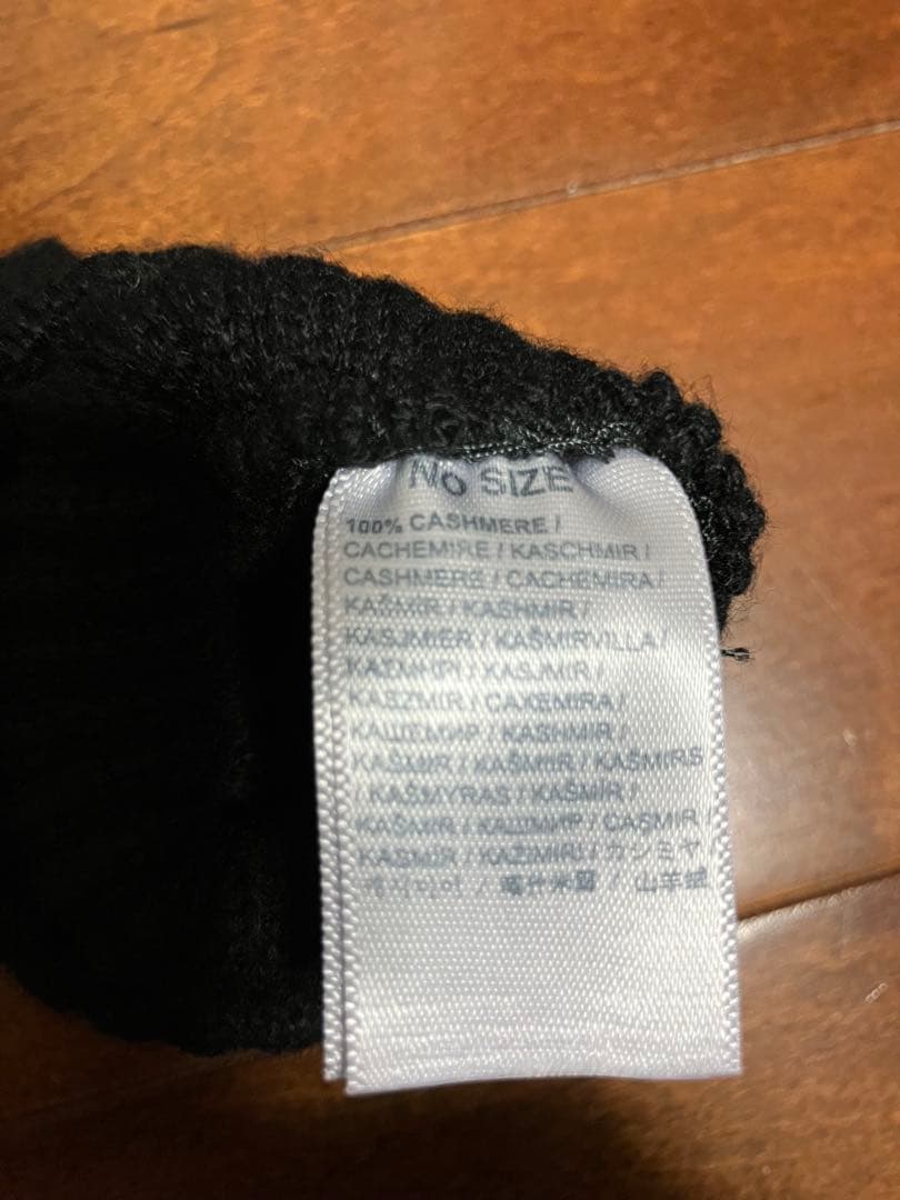 JOHNSTONS OF ELGIN ブラック カシミヤ フィンガーレス 手袋