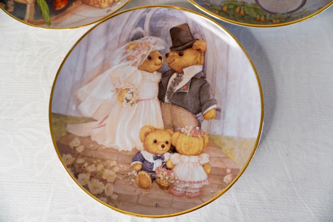 Franklin Mint テディベア 絵皿 3枚セット コレクションプレート