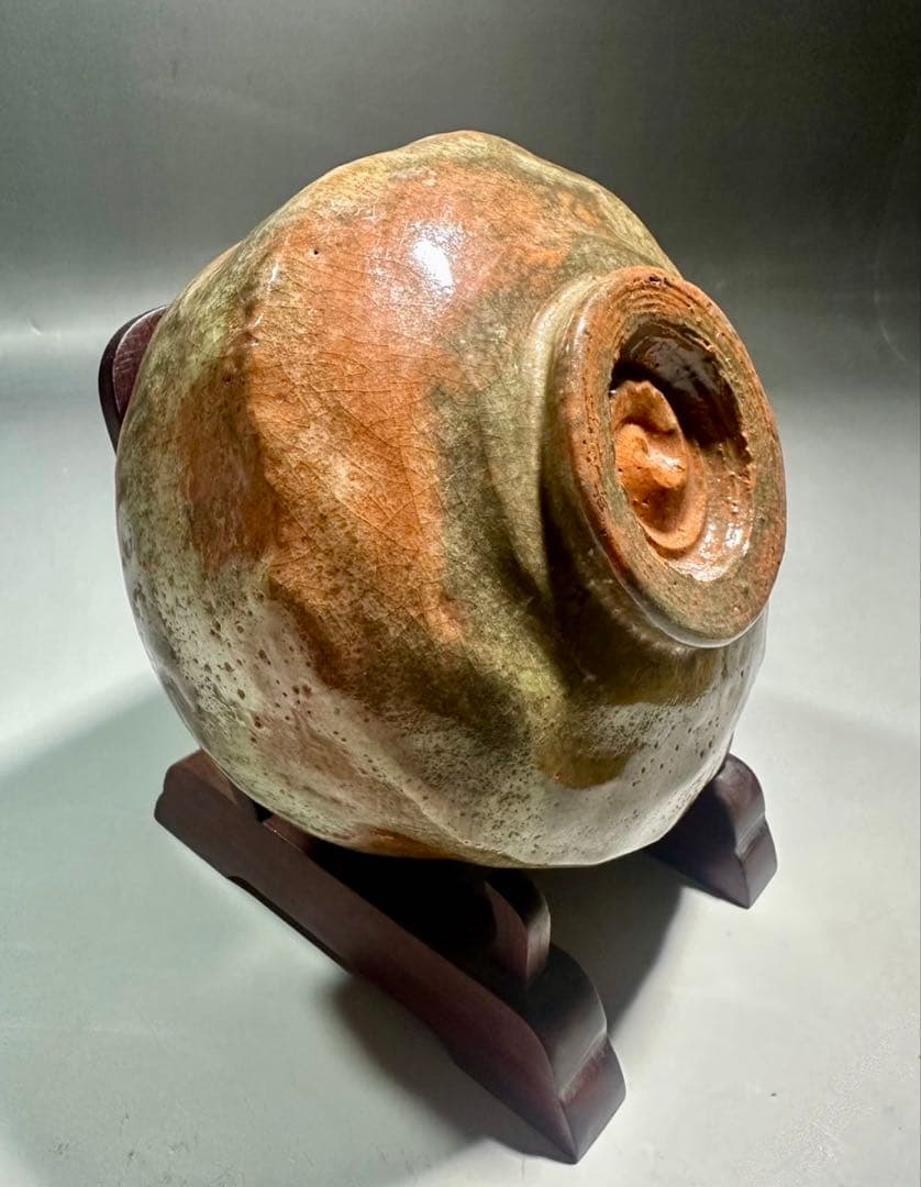 楽吉左衛門七代 長入　赤茶碗／時代桐箱／楽吉左衛門十代 旦入　極め有り