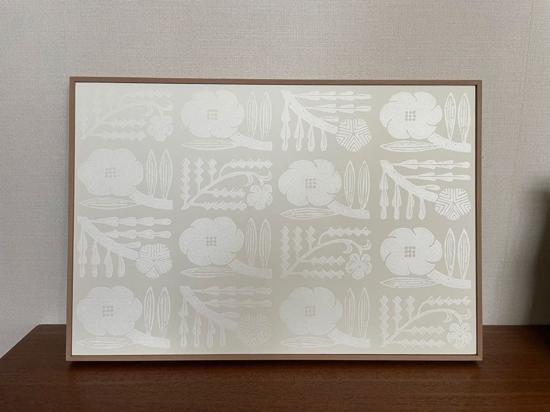 鹿児島睦　唐紙パネル　花　かみ添