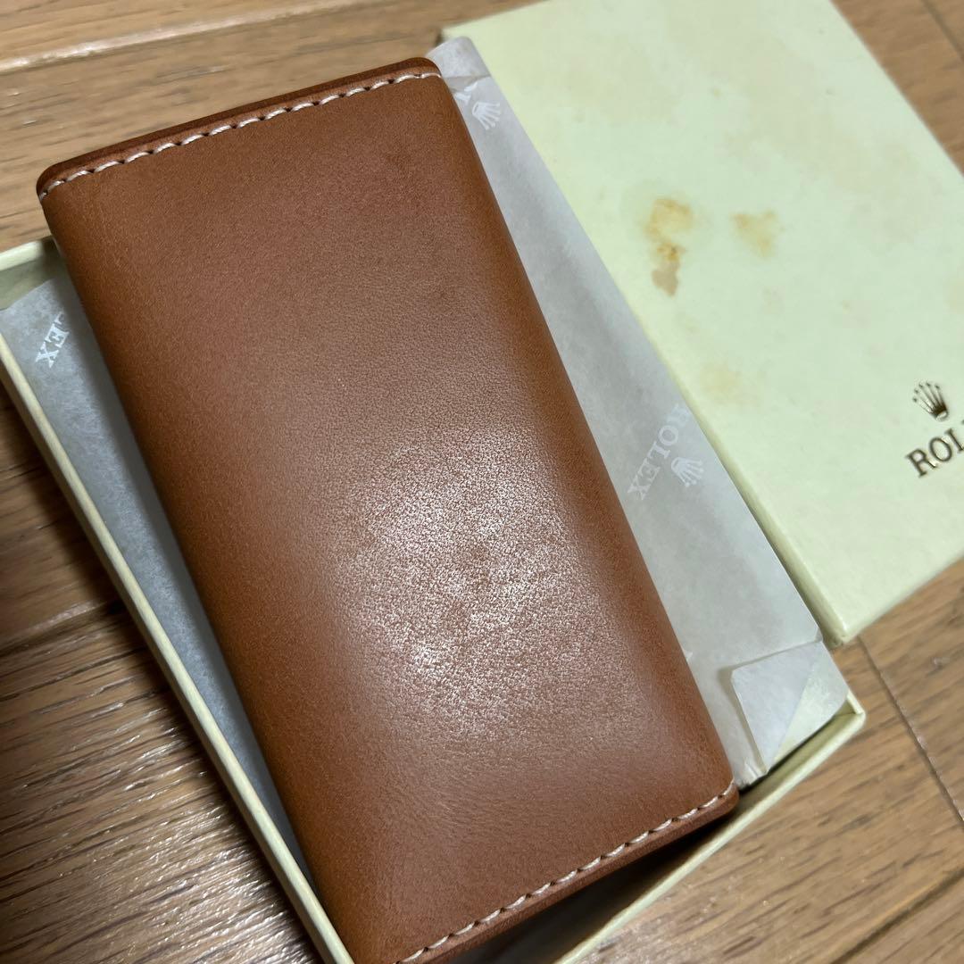 ロレックス キーケース 4連キーケース ブラウン レザーROLEX レディース