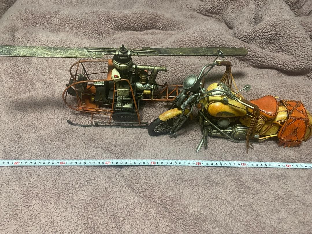 ブリキ　インディアンバイク　F-WGVD イタリアヘリ　アンティーク　2点セット