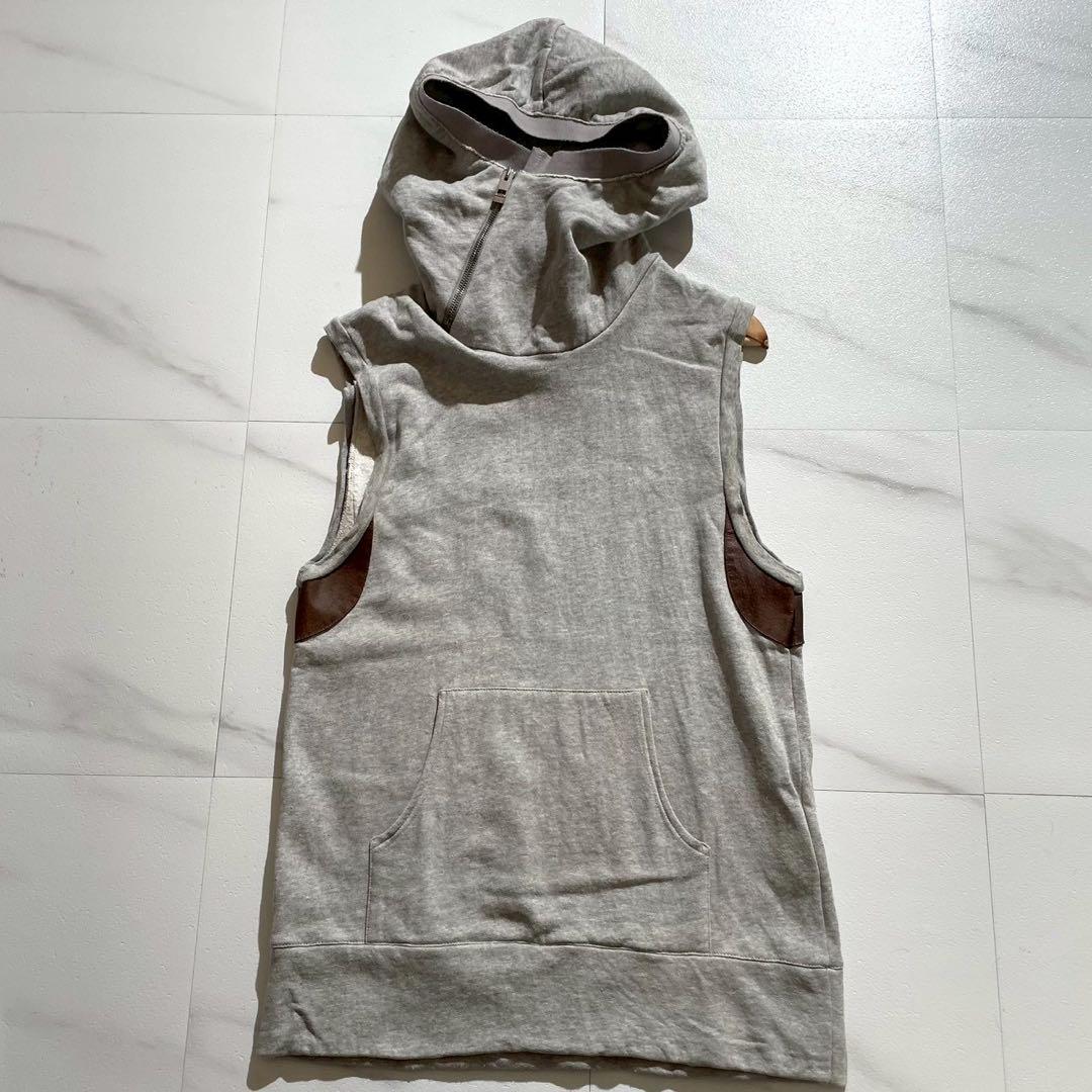 美品✨ DIOR HOMME ノースリーブ パーカー フード付き グレー