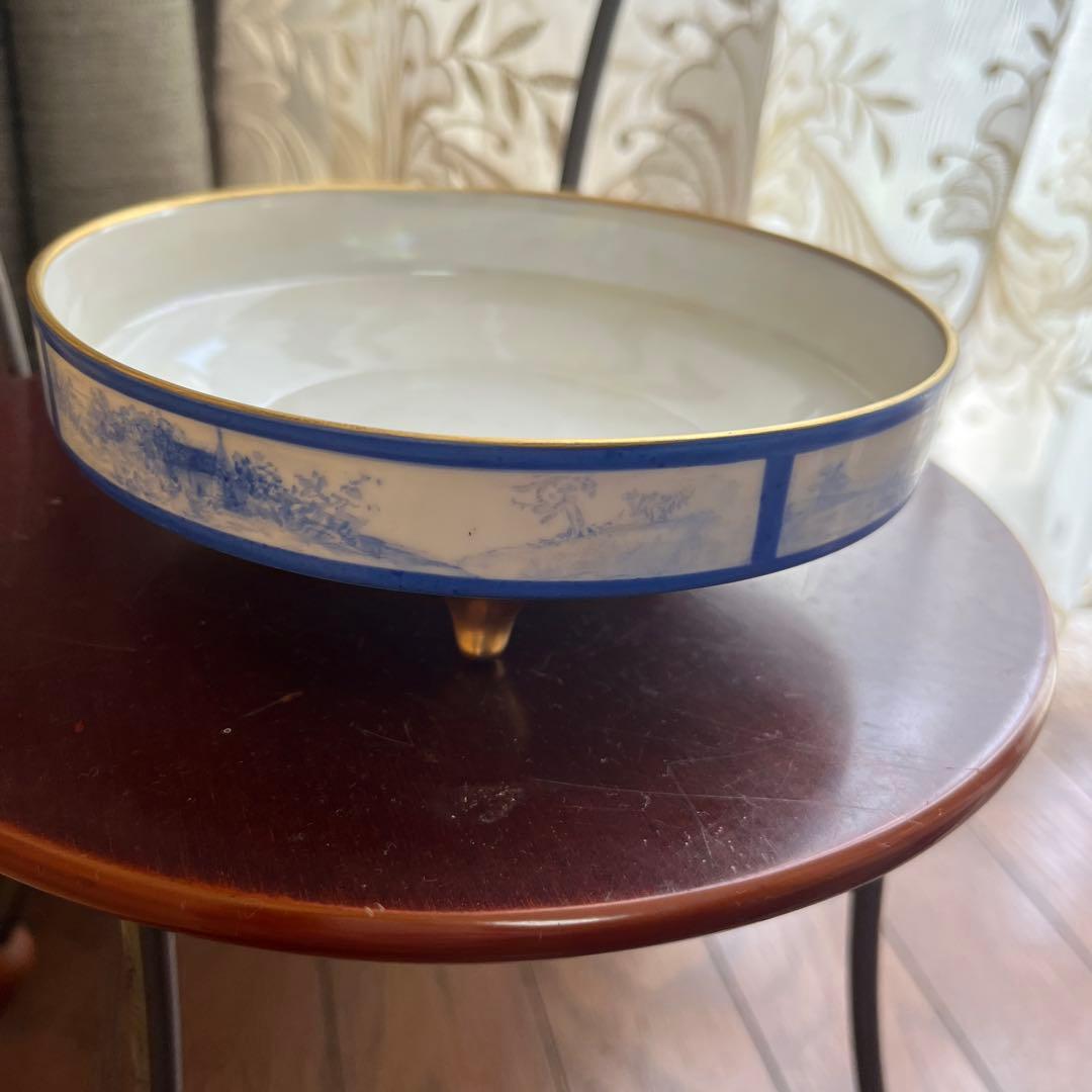 オールドノリタケ三つ脚浅めのボウル　珍しいお品物1910年代の輸出品ラスター？