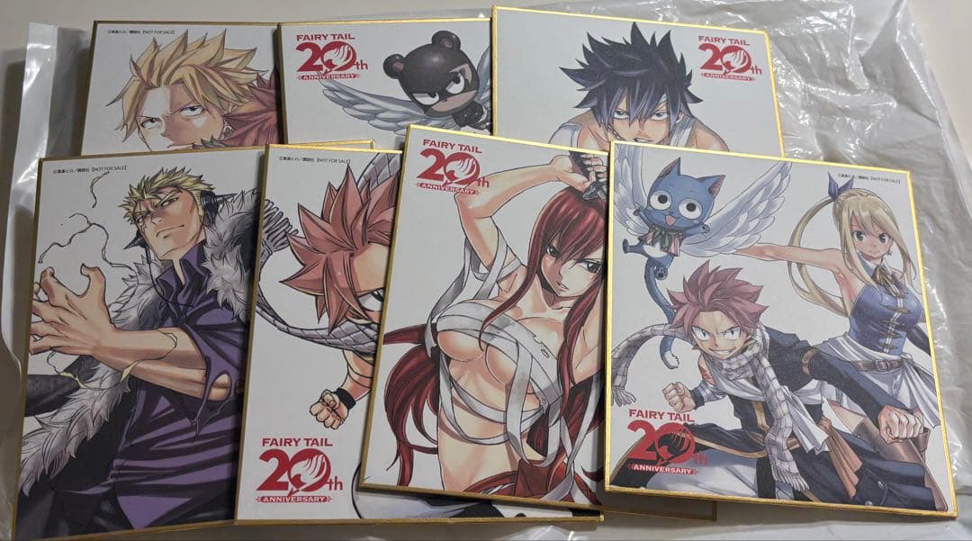 FAIRYTAIL フェアリーテイル 20周年 特典 ミニ色紙 全種セット