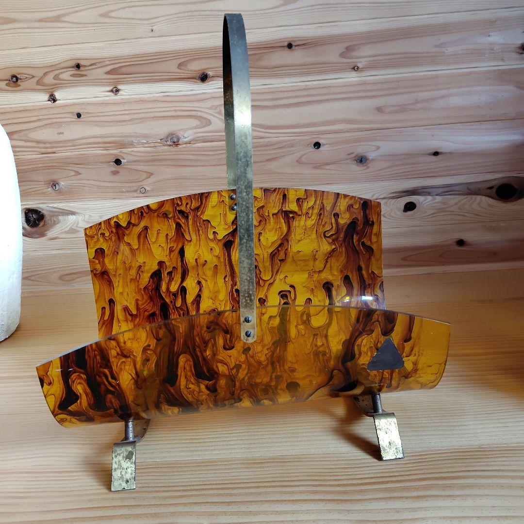 アンティーク　べっ甲　マガジンラック