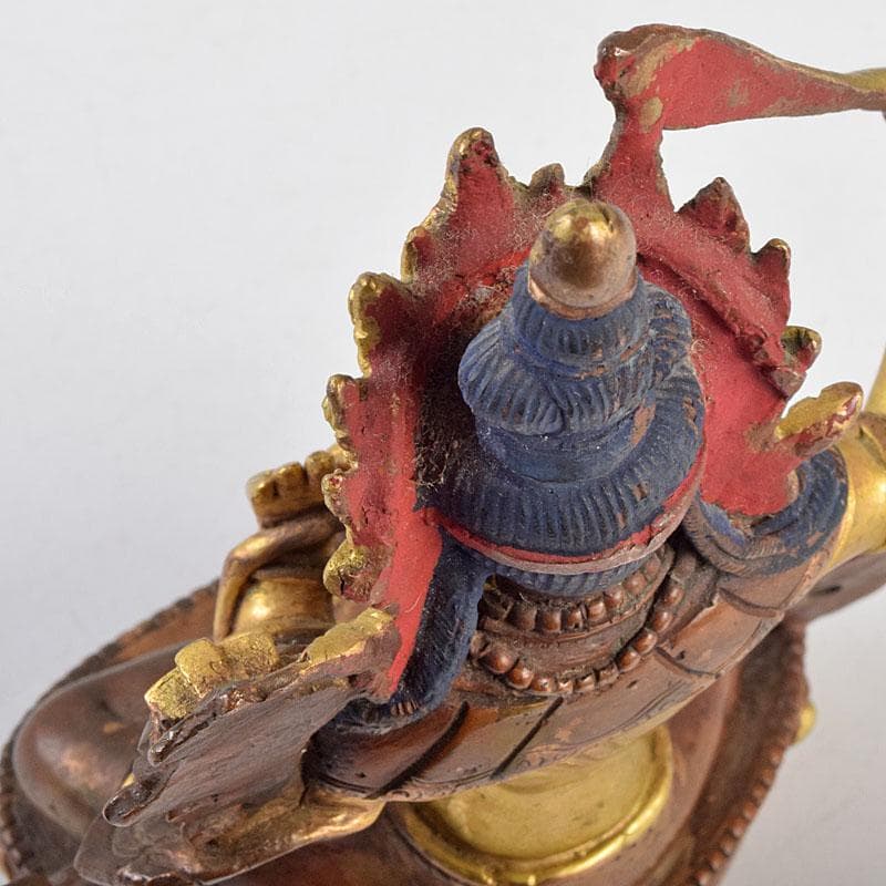 仏教美術　古銅鍍金　チベット仏　仏像　置物　M　R9182