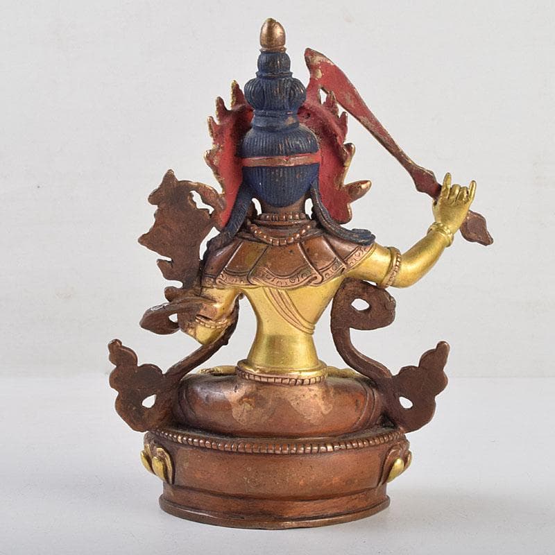 仏教美術　古銅鍍金　チベット仏　仏像　置物　M　R9182