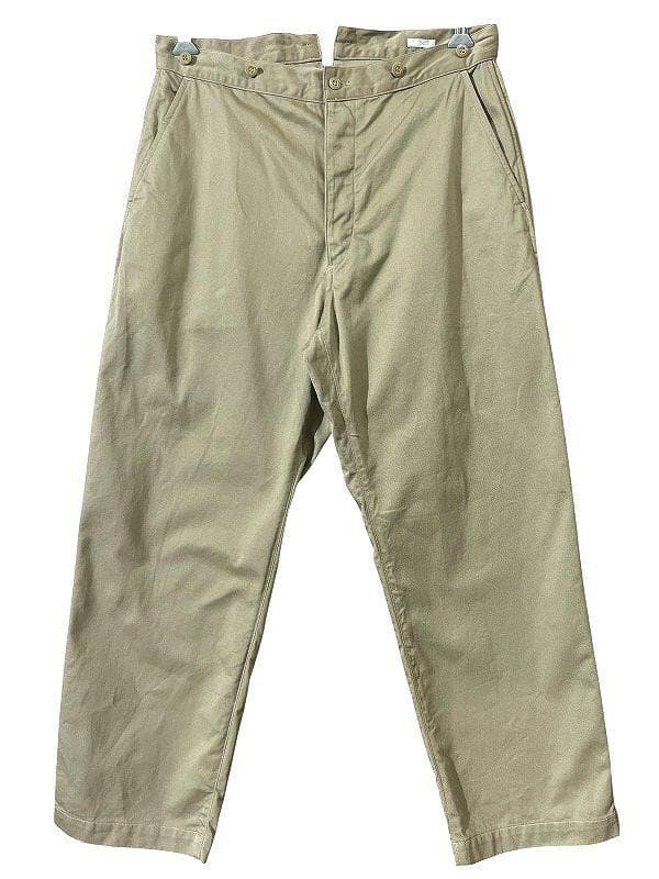 23ss 美品 コモリ X01-03029 シンチバック チノ オーバー パンツ