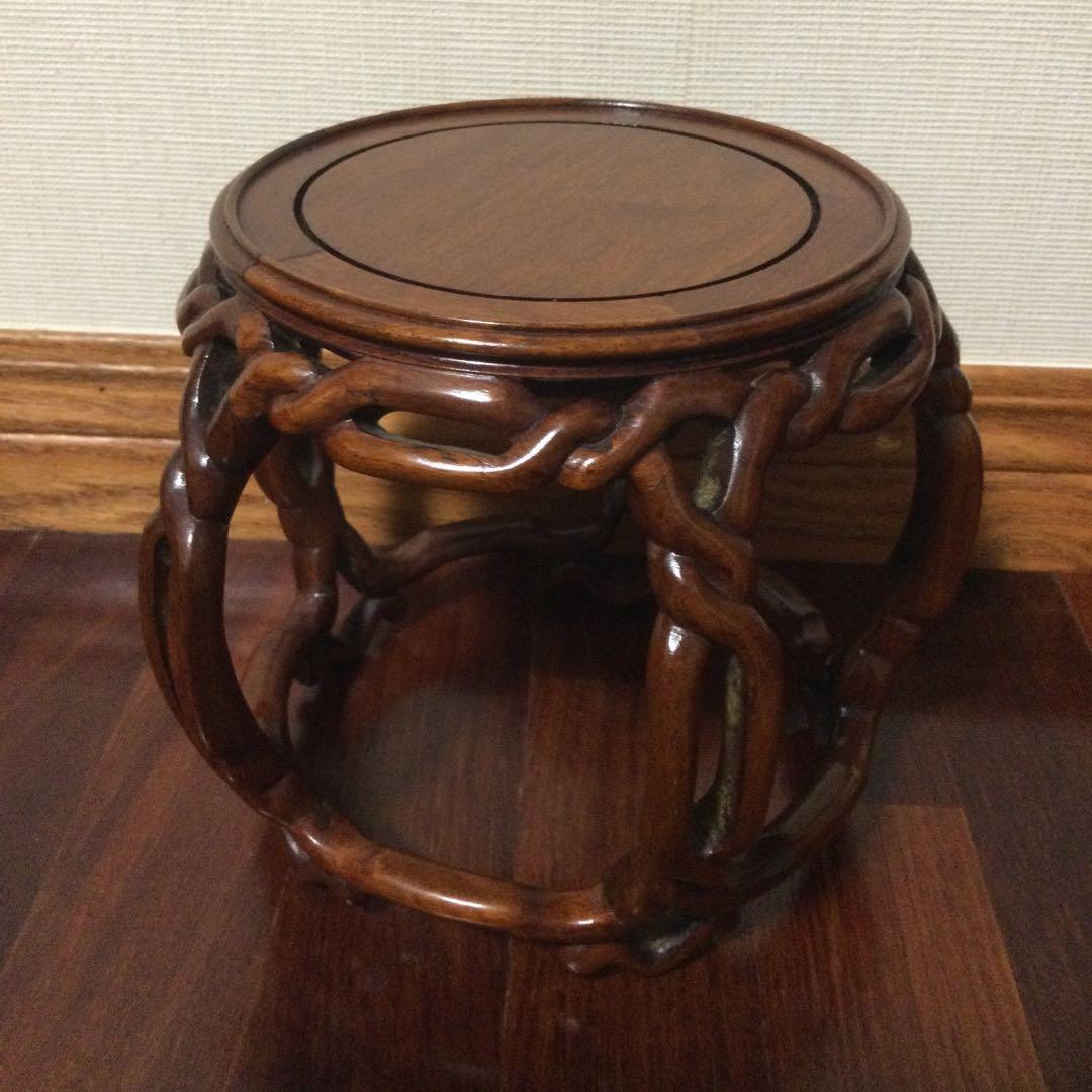 唐木の五足花台