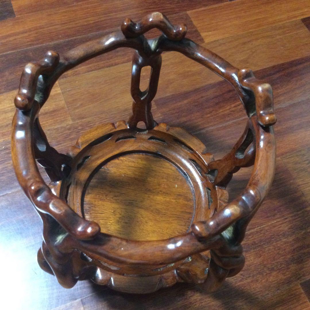 唐木の五足花台