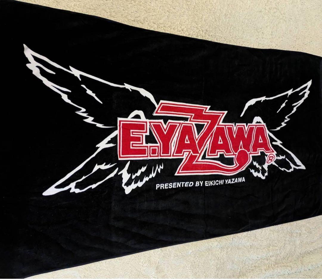 矢沢永吉SBTスペシャルビーチタオル　E.YAZAWA 黒いタオル 翼のロゴ付き