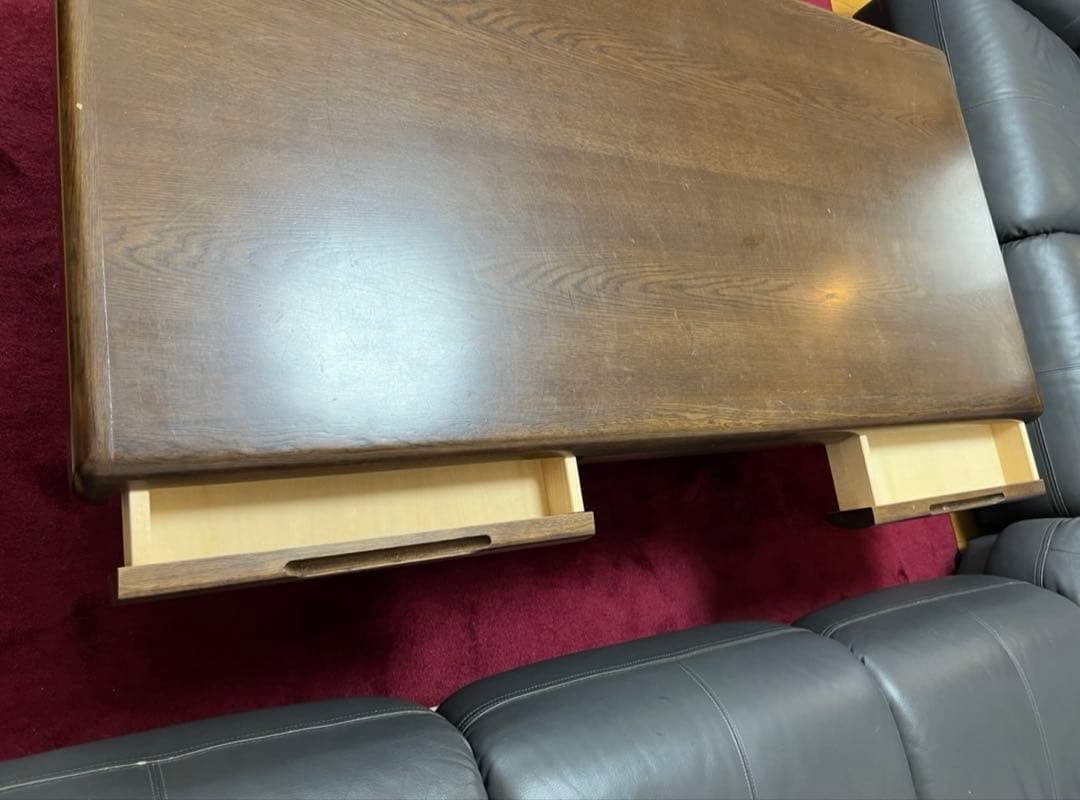 t-s-s-s カリモク 本革レザー ソファー 1脚