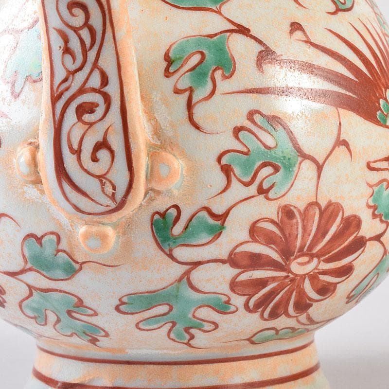 中国　呉須赤絵　花鳥文　執壷　水注瓶　C　R8154