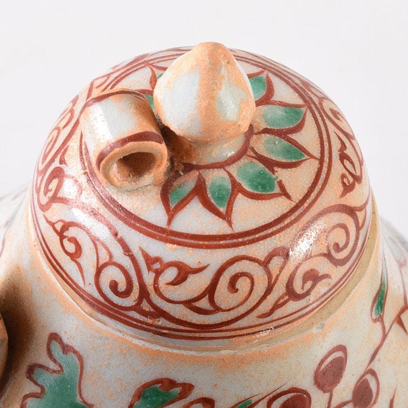 中国　呉須赤絵　花鳥文　執壷　水注瓶　C　R8154