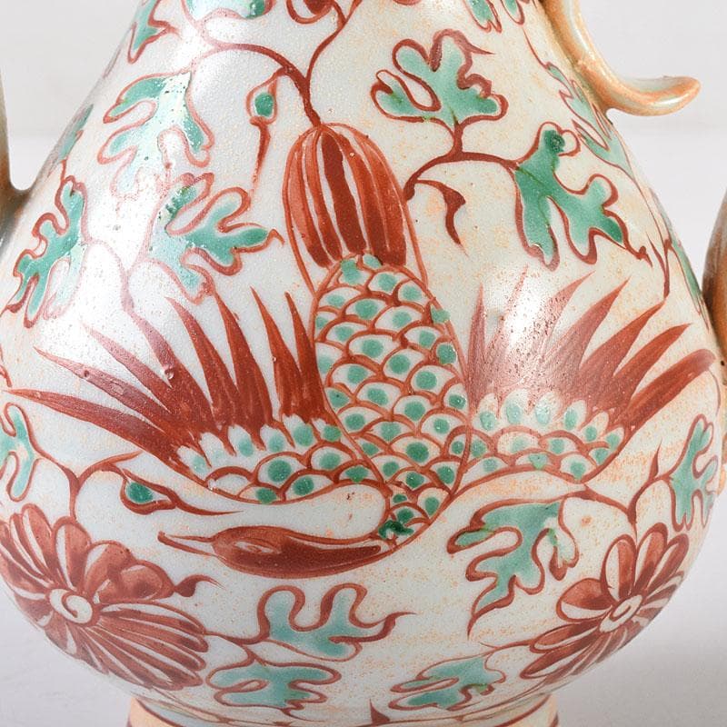 中国　呉須赤絵　花鳥文　執壷　水注瓶　C　R8154