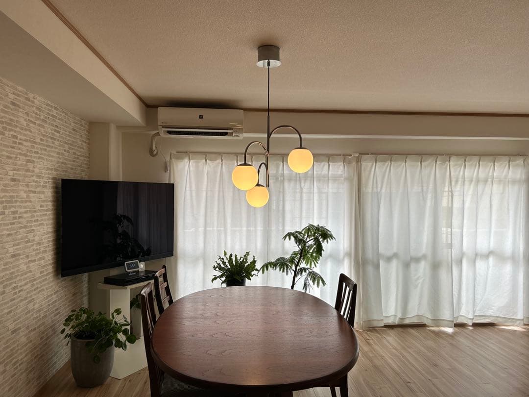 【IKEA】スィムリスハムン ペンダントライト 3灯ガラスシェード2年使用 美品