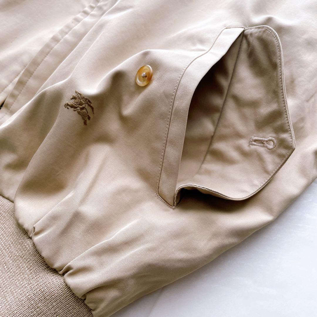 希少 バーバリー スイングトップ ノバチェック シャドーチェック ホース刺繍 M