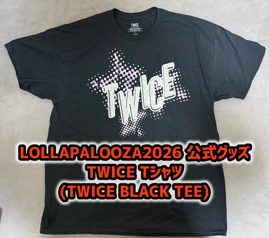 TWICE Lollapalooza 2025 ブラックTシャツ X L 新品