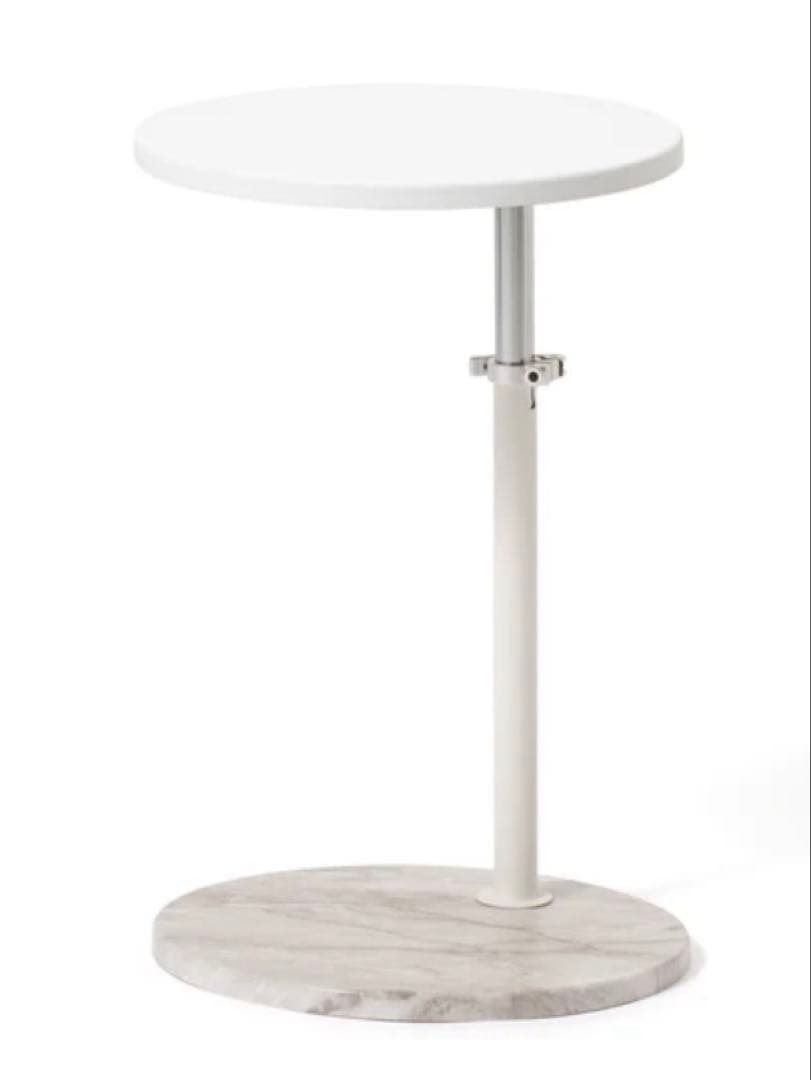 フランフラン モンテ サイドテーブル 2 マーブル 大理石風 高さ調節可能