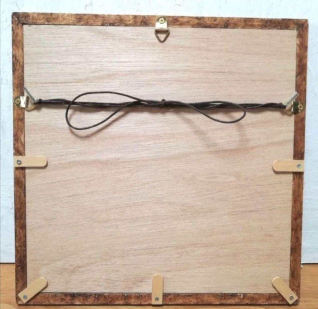 額付き銅版画応用絵画　title「よりそい猫」