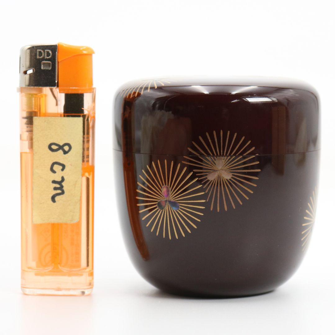 田中宗凌作 唐松 溜塗 中棗 茶道具 共箱　V931