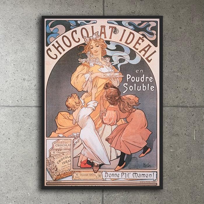 特別額装済/ショコラ イデアル/アルフォンス ミュシャ