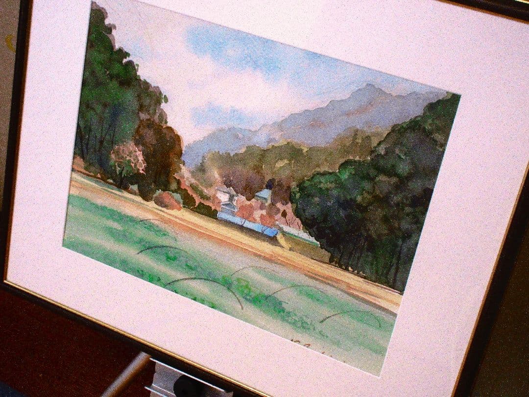 風景画 水彩画 原画 2012年作 額装済み F6サイズ