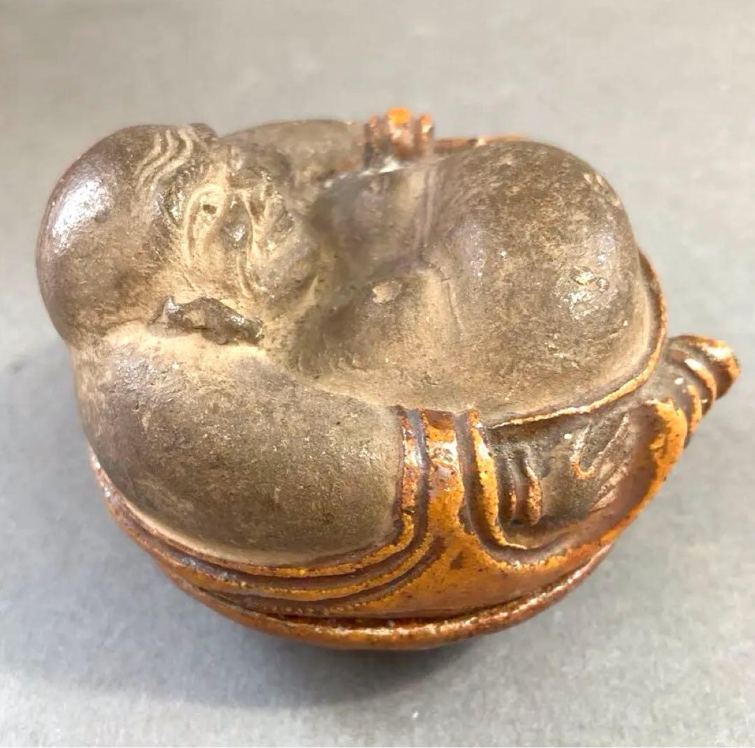 ⭐️茶道具　香合　布袋香合　五代　大樋　造　共箱　S75K