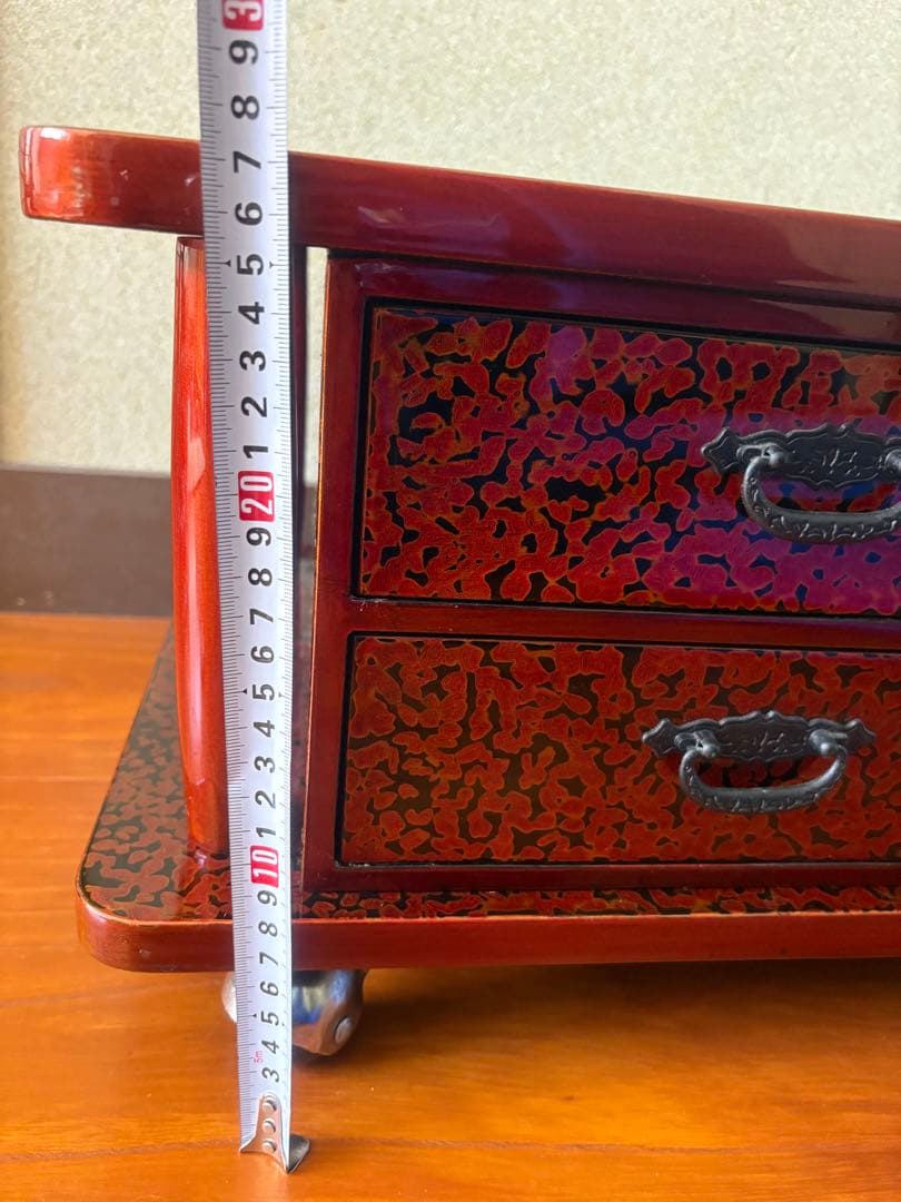 高級&希少！ 昭和レトロ お座敷ワゴン ポットカート 木製座卓 2引き出し付き