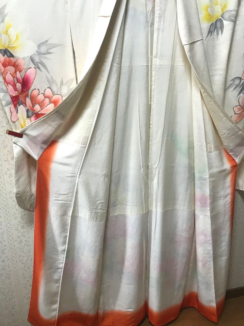 振袖セット　アイボリー　白系　牡丹❤️金駒刺繍　成人式振袖