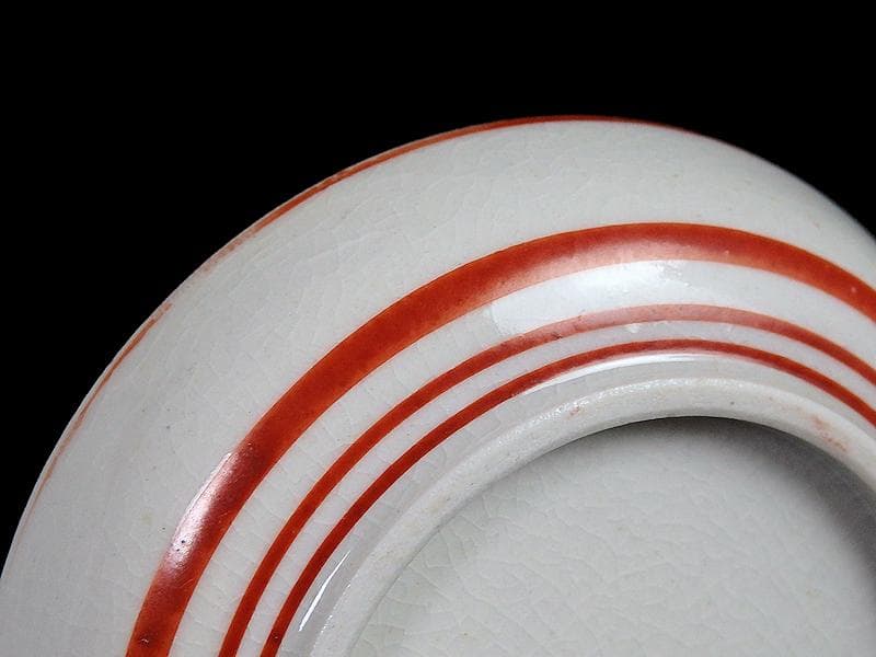 九谷　赤絵　桜花に人物図　豆皿　５客　D879AS-fazb