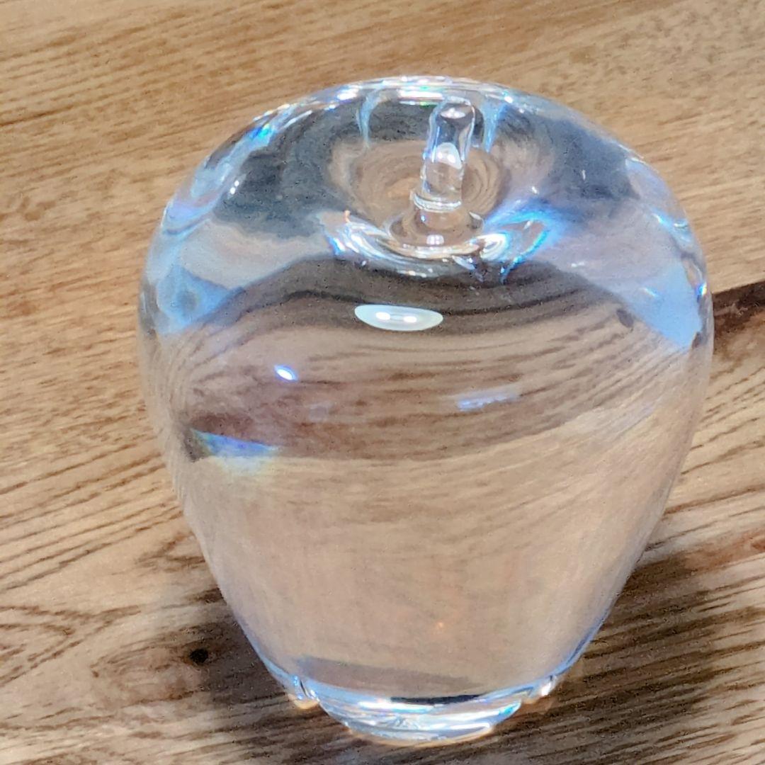 【美品】スチューベン　リンゴ　ガラス　オブジェ　キムタク　クリスタル