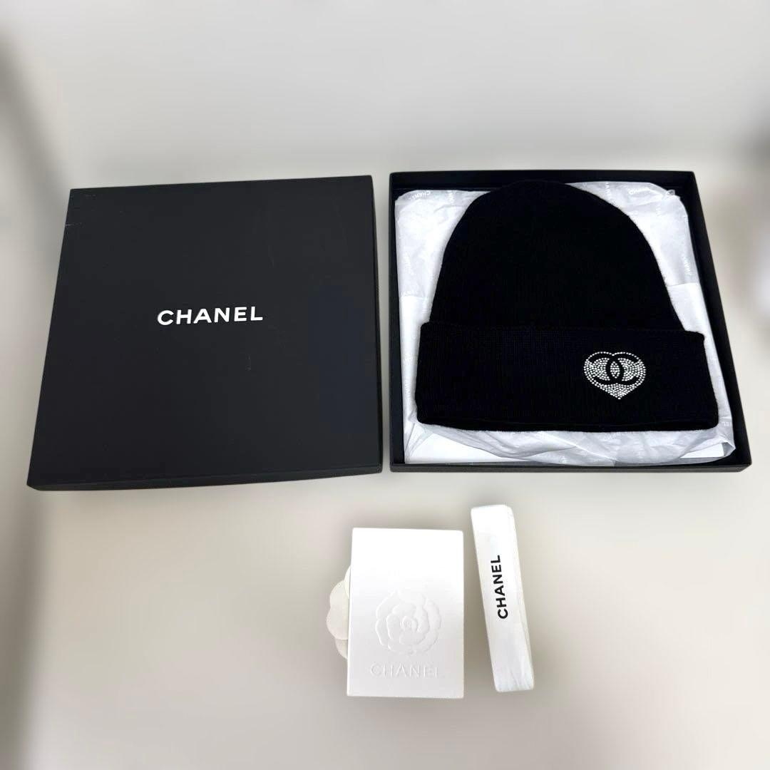 CHANEL♡カシミヤ♡ニット帽♡ブラック♡