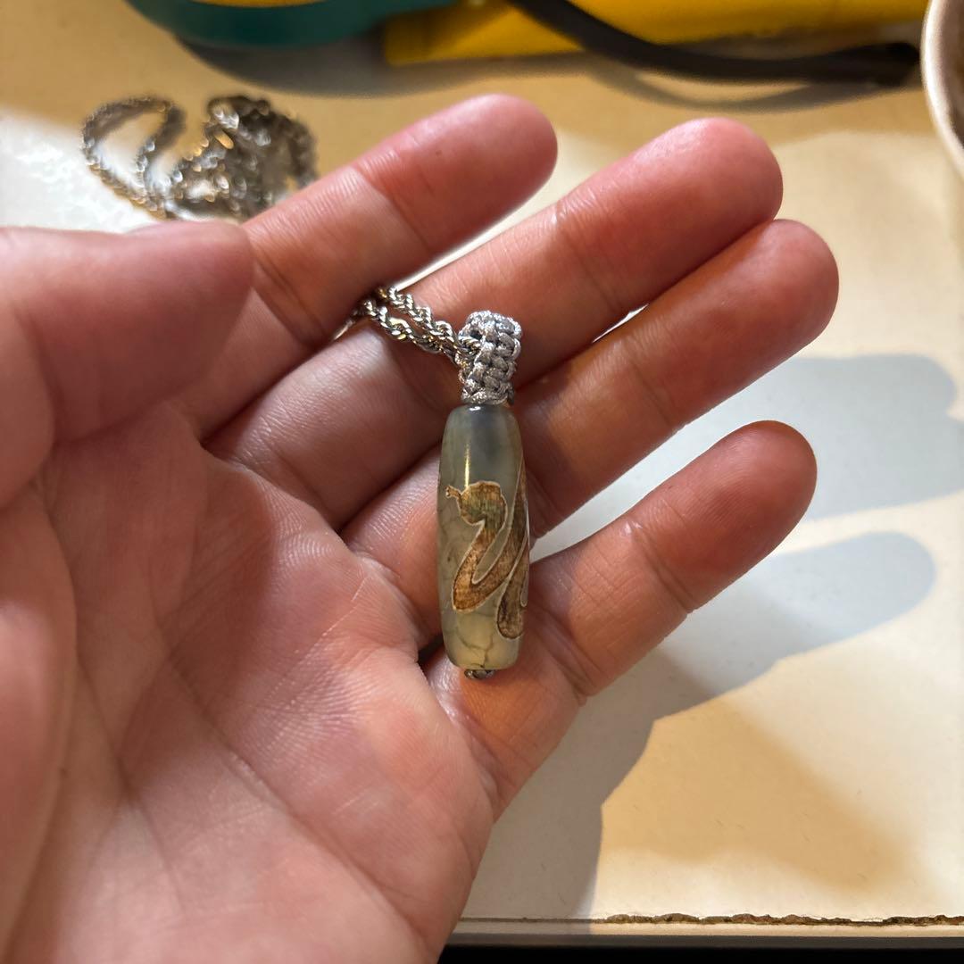 白蛇龍紋天珠たん！珍しい！