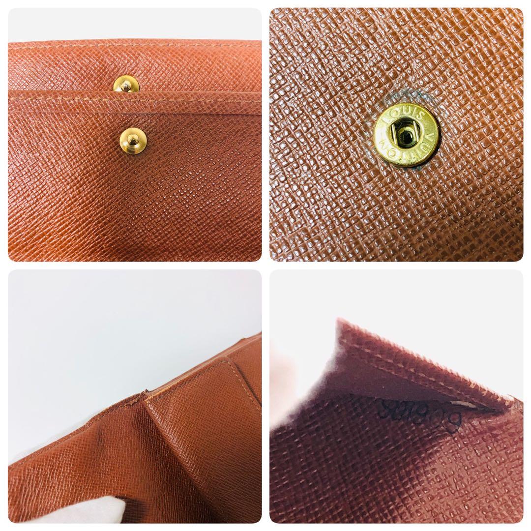 ルイヴィトン　インターナショナル　モノグラム　三つ折り財布　ブラウン