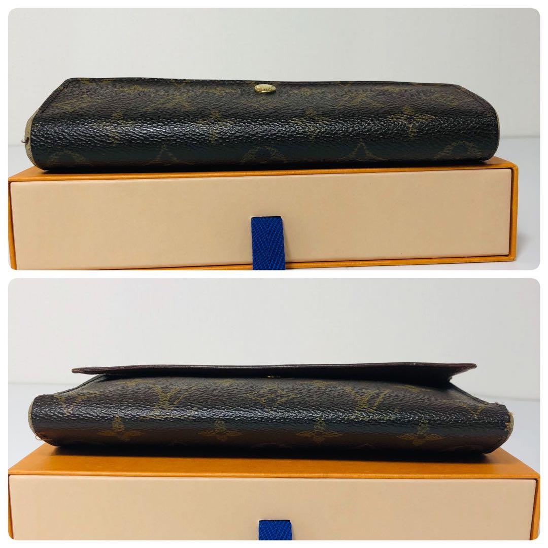 ルイヴィトン　インターナショナル　モノグラム　三つ折り財布　ブラウン