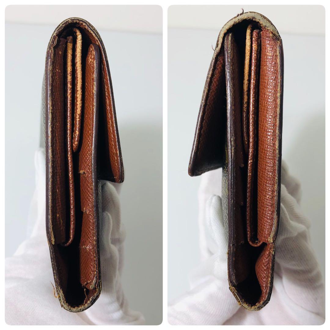 ルイヴィトン　インターナショナル　モノグラム　三つ折り財布　ブラウン