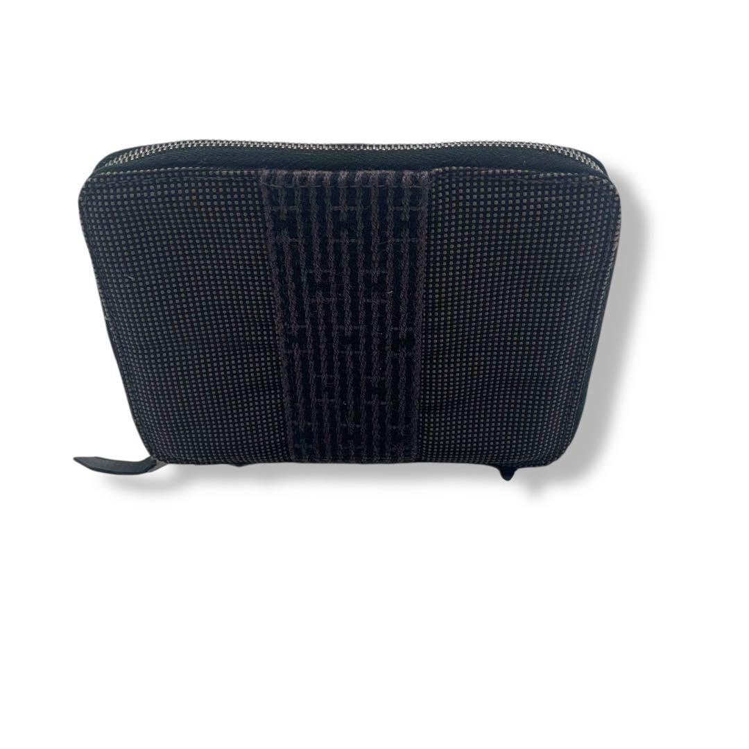 HERMES フールトゥ　財布　グレー　キャンバス　ウォレット