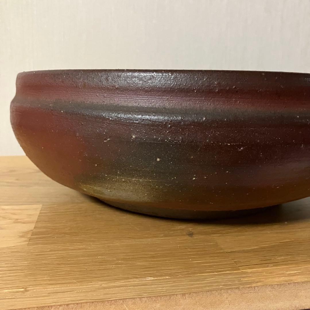 備前焼　水盤　花器　生花　的野求造