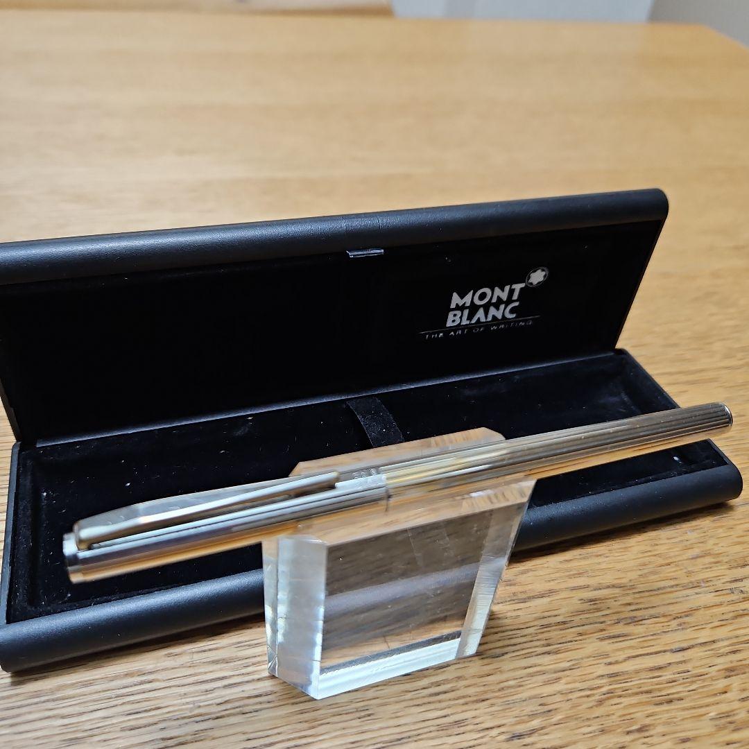 MONTBLANC モンブラン 万年筆 ノブレス プラチナ ストライプカット