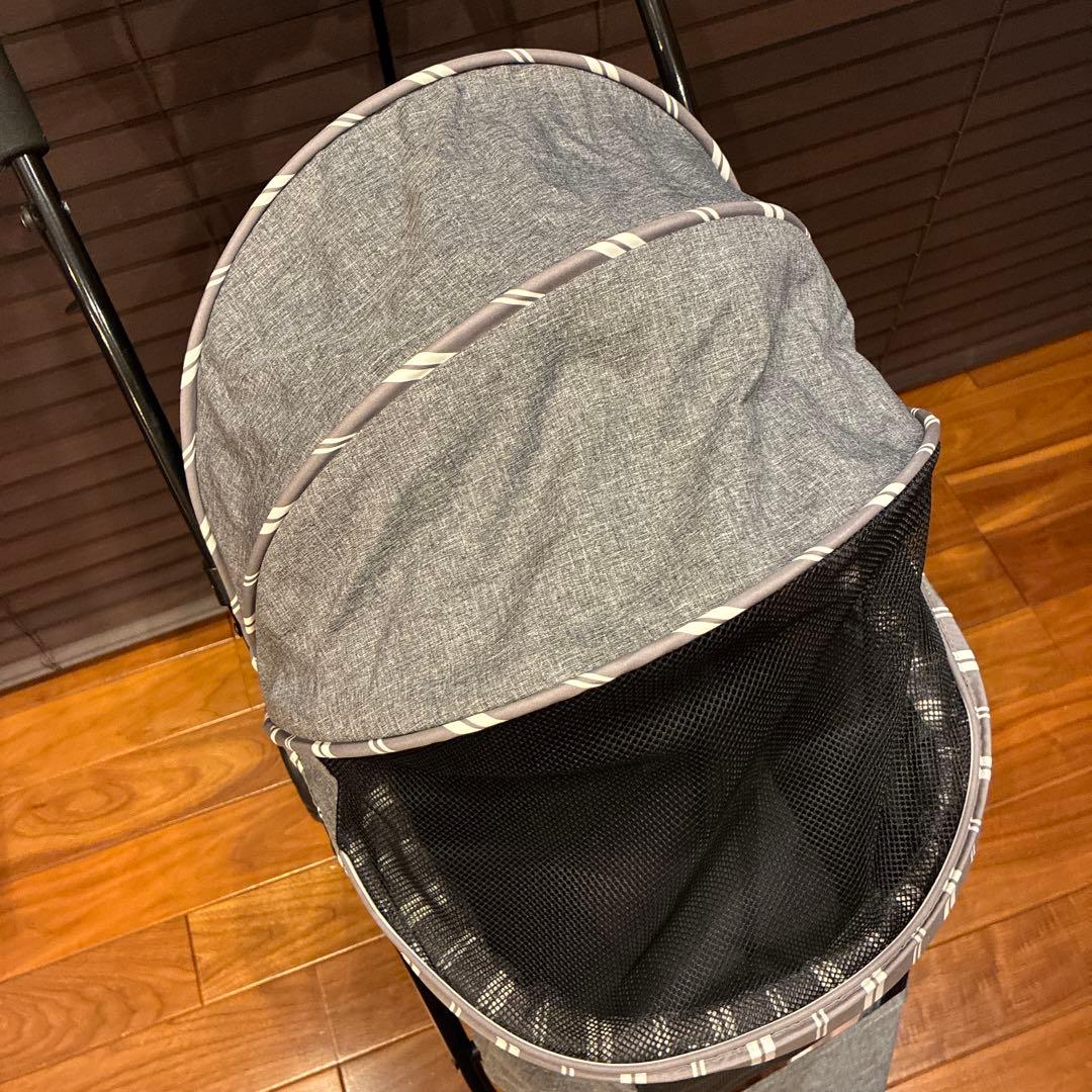 ジェックス　わんわんカート スマートハンディ ストライプグレー 防寒レインカバー