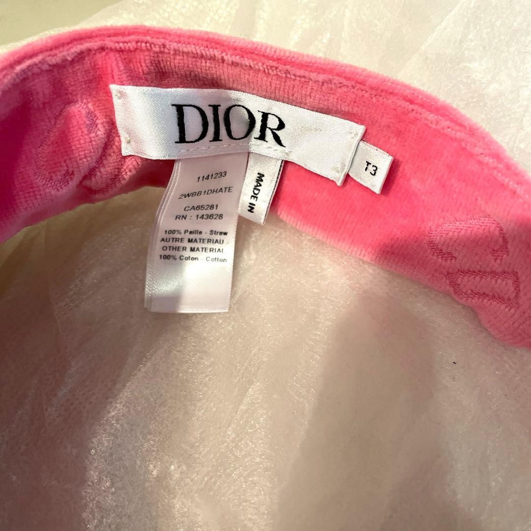 試着のみ　baby DIOR サンバイザー　キャップ帽子　キッズ